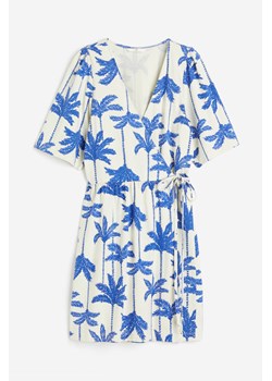 H & M - Kopertowa sukienka z bawełnianego dżerseju - Beżowy ze sklepu H&M w kategorii Sukienki - zdjęcie 173559212