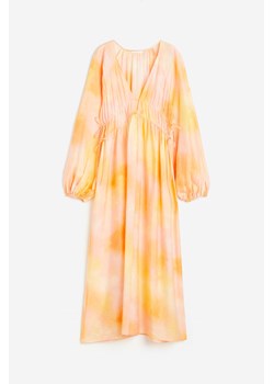 H & M - Sukienka oversize z wiązaniem - Pomarańczowy ze sklepu H&M w kategorii Sukienki - zdjęcie 173559231