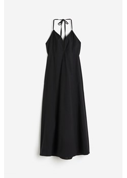 H & M - Bawełniana sukienka z mocowaniem na karku - Czarny ze sklepu H&M w kategorii Sukienki - zdjęcie 173559232