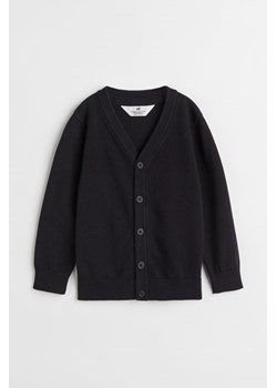 H & M - Kardigan z cienkiej bawełny - Czarny ze sklepu H&M w kategorii Bluzy i swetry - zdjęcie 173559303