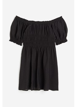 H & M - Sukienka z odkrytymi ramionami - Czarny ze sklepu H&M w kategorii Sukienki - zdjęcie 173559324