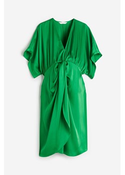 H & M - MAMA Drapowana sukienka - Zielony ze sklepu H&M w kategorii Sukienki ciążowe - zdjęcie 173559333