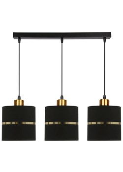 Lampa z 3 abażurami do salonu czarny + złoto - 11X Z037 N1-K46 ze sklepu Edinos.pl w kategorii Lampy wiszące - zdjęcie 173559712