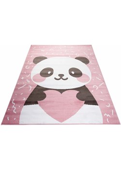 Różowy dywan z pandą do pokoju dziecięcego - Jomi 4X ze sklepu Edinos.pl w kategorii Dywany - zdjęcie 173559774