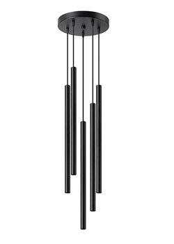 Czarna lampa wisząca długie tuby - A382-Pastels ze sklepu Edinos.pl w kategorii Lampy wiszące - zdjęcie 173559894