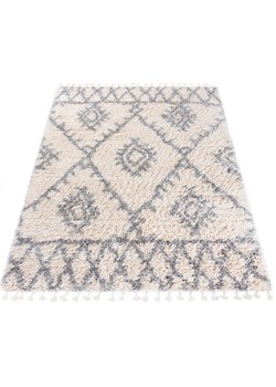 Kremowy dywan shaggy w azteckie wzory - Nikari 3X ze sklepu Edinos.pl w kategorii Tekstylia dziecięce - zdjęcie 173560552