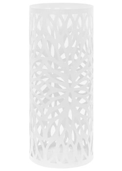 Biały ażurowy metalowy stojak na parasole - Kaspo ze sklepu Edinos.pl w kategorii Zestawy mebli do przedpokoju - zdjęcie 173560984