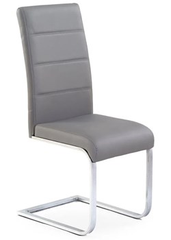 Tapicerowane krzesło na płozach Nivor - popielate ze sklepu Edinos.pl w kategorii Krzesła - zdjęcie 173561044