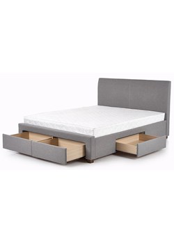Tapicerowane łóżko Moris 2X 160x200 - popielate ze sklepu Edinos.pl w kategorii Łóżka i materace - zdjęcie 173561462