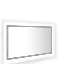 Prostokątne szare lustro wiszące LED C9-W26 ze sklepu Edinos.pl w kategorii Lustra - zdjęcie 173562372