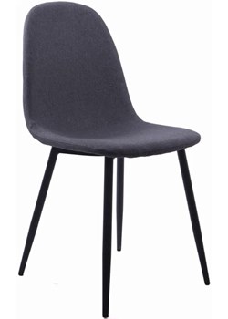 Ciemnoszare gładkie krzesło tapicerowane - Ipos ze sklepu Edinos.pl w kategorii Krzesła - zdjęcie 173562394