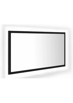 Czarne wiszące lustro LED - Vineri 3X ze sklepu Edinos.pl w kategorii Lustra - zdjęcie 173562502