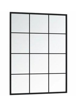 Ścienne lustro w czarnej metalowej ramie - Gromix 8X ze sklepu Edinos.pl w kategorii Lustra - zdjęcie 173562543