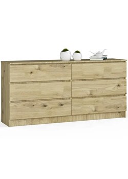 Komoda do sypialni z gładkim frontem  dąb artisan - Kali 3X ze sklepu Edinos.pl w kategorii Komody - zdjęcie 173562611