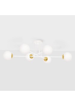 Biała sześciopunktowa elegancka lampa sufitowa - A494-Barios ze sklepu Edinos.pl w kategorii Lampy sufitowe - zdjęcie 173562684