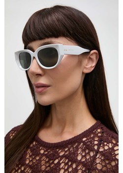 Gucci okulary przeciwsłoneczne damskie kolor szary ze sklepu ANSWEAR.com w kategorii Okulary przeciwsłoneczne damskie - zdjęcie 173563413