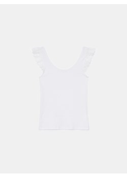 Mohito - Bawełniany biały top - biały ze sklepu Mohito w kategorii Bluzki damskie - zdjęcie 173563670