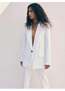 Reserved - Spodnie w kant - biały ze sklepu Reserved w kategorii Spodnie damskie - zdjęcie 173563812