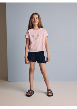 Reserved - T-shirt z napisem - różowy ze sklepu Reserved w kategorii Bluzki dziewczęce - zdjęcie 173564043
