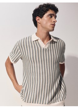 Reserved - Koszulka polo comfort fit - złamana biel ze sklepu Reserved w kategorii T-shirty męskie - zdjęcie 173564171