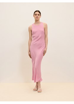 Reserved - Satynowa sukienka maxi z wiskozy - różowy ze sklepu Reserved w kategorii Sukienki - zdjęcie 173564200