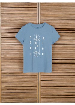 Sinsay - Koszulka z nadrukiem - błękitny ze sklepu Sinsay w kategorii T-shirty chłopięce - zdjęcie 173564410