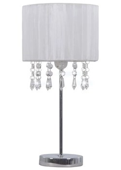 Biała lampka stołowa w stylu glamour - EX817-Alesa ze sklepu Edinos.pl w kategorii Lampy stołowe - zdjęcie 173567023