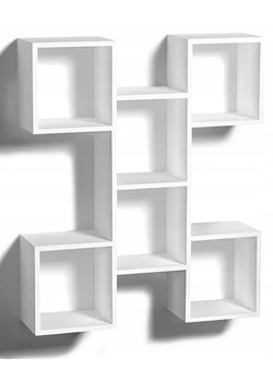 Regał wiszący biały- półka w stylu skandynawskim - Anika ze sklepu Edinos.pl w kategorii Półki - zdjęcie 173567143