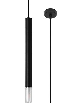Czarna punktowa lampa wisząca tuba - S159-Tixa ze sklepu Edinos.pl w kategorii Lampy wiszące - zdjęcie 173567261