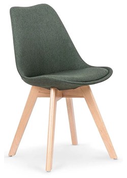 Tapicerowane krzesło drewniane Nives - zielone ze sklepu Edinos.pl w kategorii Krzesła - zdjęcie 173567460