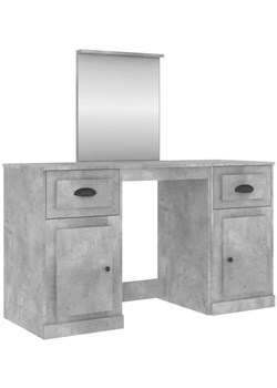 Duża toaletka z lustrem szarość betonu E5-T91 - id: 41890 - marki Elior - 173568270 Duża toaletka z lustrem szarość betonu E5-T91 ze sklepu Edinos.pl w kategorii Toaletki - zdjęcie 173568270