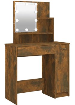 Industrialna toaletka podświetlana przydymiony dąb K4-M99 ze sklepu Edinos.pl w kategorii Dom - zdjęcie 173568333