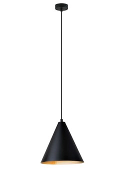 Nowoczesna lampa wisząca czarno-złota - D121-Orla ze sklepu Edinos.pl w kategorii Lampy wiszące - zdjęcie 173568490