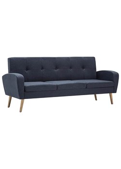 Trzyosobowa sofa pikowana ciemnoszara - Umberro 3Q ze sklepu Edinos.pl w kategorii Sofy i kanapy - zdjęcie 173568640