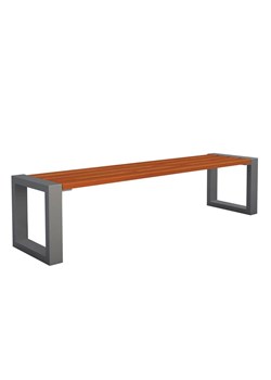 Drewniana ławka na metalowych nogach Norin 3X Gray 150cm - 8 kolorów ze sklepu Edinos.pl w kategorii Ławki ogrodowe - zdjęcie 173568651