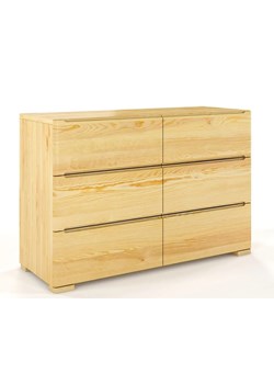 Komoda drewniana 6 szuflad Ventos 5S - Sosna ze sklepu Edinos.pl w kategorii Komody - zdjęcie 173568793