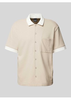 Koszula casualowa o kroju relaxed fit z rękawem o dł. 1/2 model ‘MABON’ ze sklepu Peek&Cloppenburg  w kategorii Koszule męskie - zdjęcie 173569054