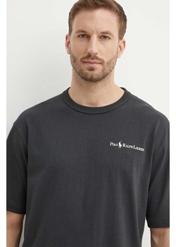 Polo Ralph Lauren t-shirt bawełniany męski kolor szary z nadrukiem 710950133001 ze sklepu ANSWEAR.com w kategorii T-shirty męskie - zdjęcie 173570184