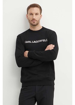 Karl Lagerfeld bluza męska kolor czarny z nadrukiem 542900.705025 ze sklepu ANSWEAR.com w kategorii Bluzy męskie - zdjęcie 173570200