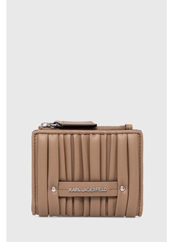 Karl Lagerfeld portfel damski kolor brązowy ze sklepu ANSWEAR.com w kategorii Portfele damskie - zdjęcie 173570224