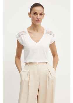 Morgan t-shirt bawełniany DECI damski kolor biały ze sklepu ANSWEAR.com w kategorii Bluzki damskie - zdjęcie 173570271