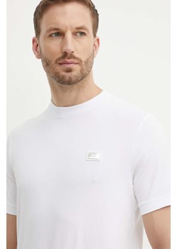 Karl Lagerfeld t-shirt męski kolor biały z aplikacją 542221.755022 ze sklepu ANSWEAR.com w kategorii T-shirty męskie - zdjęcie 173570311