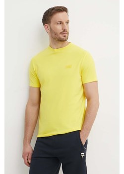 Karl Lagerfeld t-shirt męski kolor żółty gładki 542221.755051 ze sklepu ANSWEAR.com w kategorii T-shirty męskie - zdjęcie 173570321