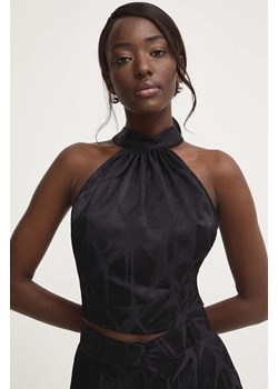 Answear Lab top kolor czarny wzorzysta ze sklepu ANSWEAR.com w kategorii Bluzki damskie - zdjęcie 173570452