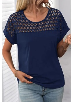T-shirt SOLMEGA NAVY ze sklepu Ivet Shop w kategorii Bluzki damskie - zdjęcie 173570681