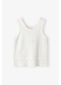 Biała bluzka z dzianiny swetrowej - Lincoln&Sharks ze sklepu 5.10.15 w kategorii Bluzki dziewczęce - zdjęcie 173571004