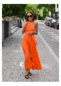 Sukienka Bell na jedno ramię orange ze sklepu forseti.net.pl w kategorii Sukienki - zdjęcie 173572093