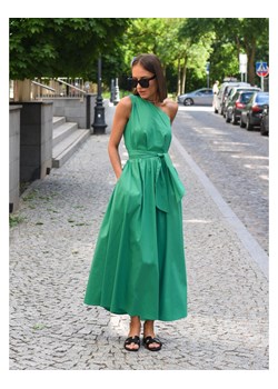 Sukienka Bell na jedno ramię zielona ze sklepu forseti.net.pl w kategorii Sukienki - zdjęcie 173572104