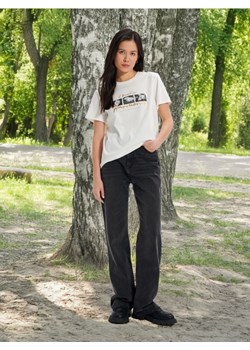 Sinsay - Koszulka z nadrukiem - kremowy ze sklepu Sinsay w kategorii Bluzki damskie - zdjęcie 173576030