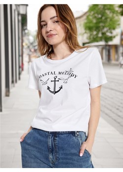 Sinsay - Koszulka z nadrukiem - biały ze sklepu Sinsay w kategorii Bluzki damskie - zdjęcie 173576132